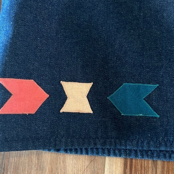 Beautiful Native American denim jean vest patchwork PTP 21 - Picture 4 of 12